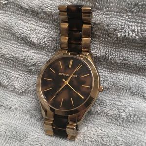 Michael Kors Gold Tortoiste Shell Watch
